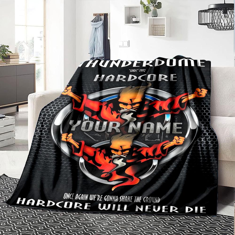 Name Custom Thunderdome Print Flannel Blanket High Quality Warm Comfortable Cover for All Seasons Perfect for Gifts Home Decor