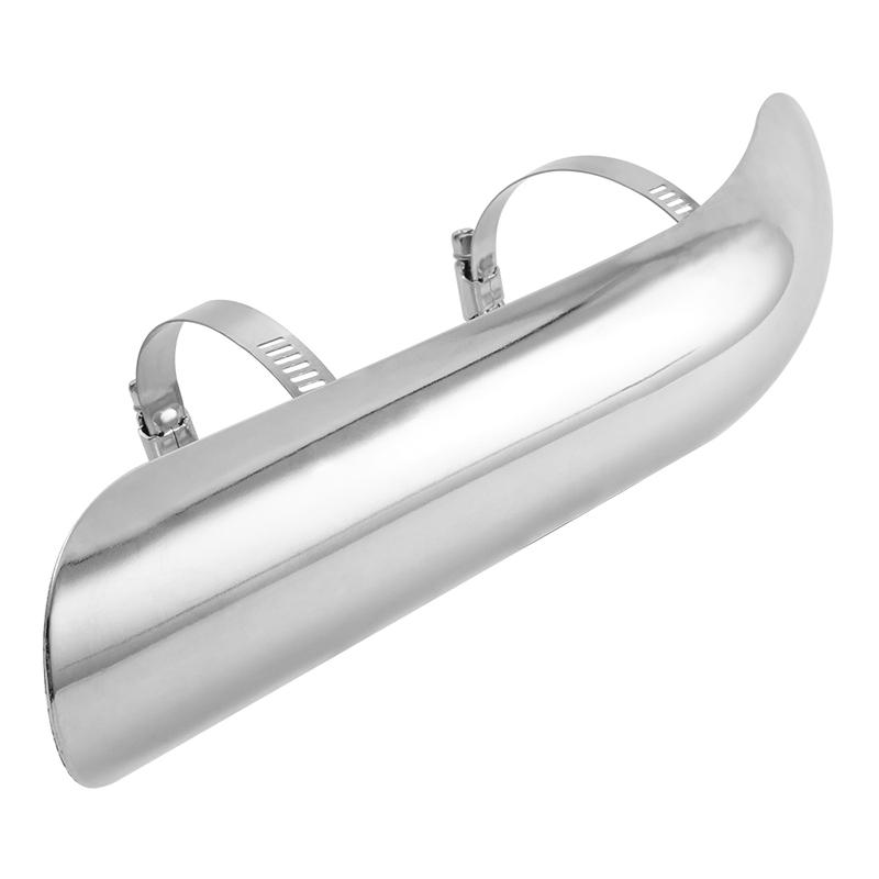 Chrome Curved Motorcycle Exhaust Pipe Heat Shield Cover for Honda VT750DC Shadow Spirit 2001-2007 VT750C2 Shadow Spirit 07-2009