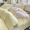 Ins Style Solid Color Duvet Cover Set Washed Cotton Bedclothes Comforter Cover Pillowcase Soft Bedding Sets Quilt Covers 220x240
