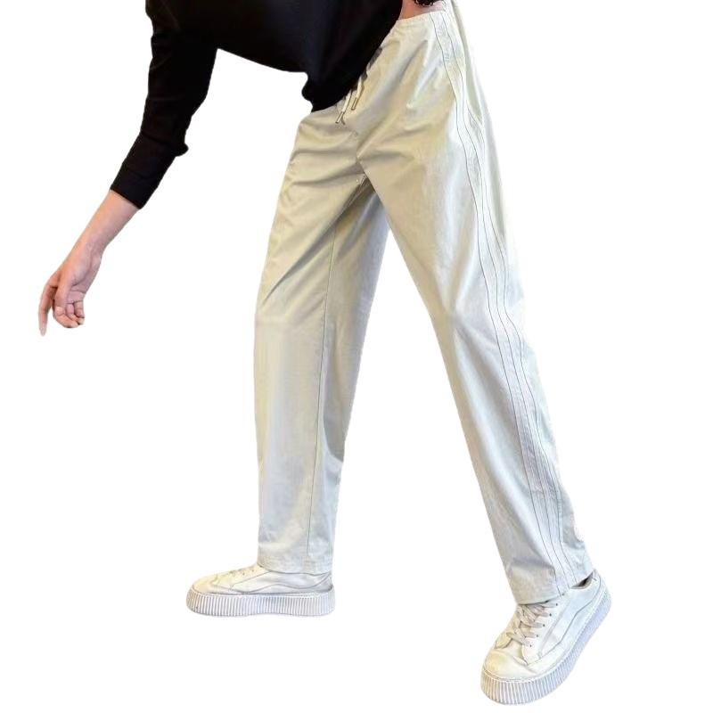 Summer straight casual quick-drying pants men's high-end trendy sports pants new ruffian handsome trend thin trousers
