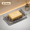 Transparent Soap Box High-End Bathroom Glacier Patterned Soap Storage Rack for Household Use Soap Box Tray Light Luxury
