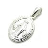 [Silver One] Ue Sterling Silver 925 Virgin Mary Miraculous Medal Antique Pendant Top Charm for Men (Matte Finish Charm)