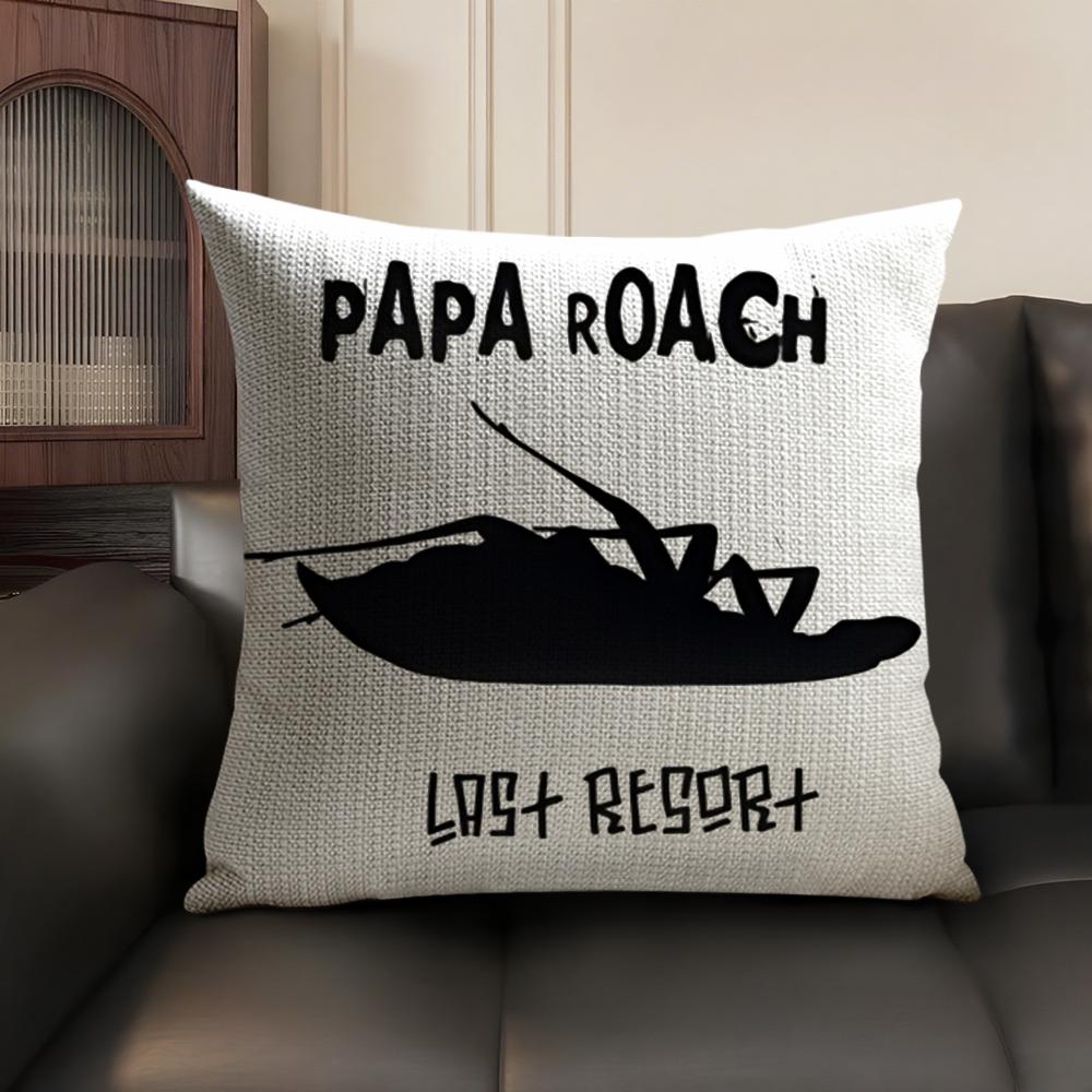 Classic P-Papas R-Roach Cushion Cover Summer Breathable Linen Organic Fabric Double-Sided Printing Sofa Pillow Case Home Decor