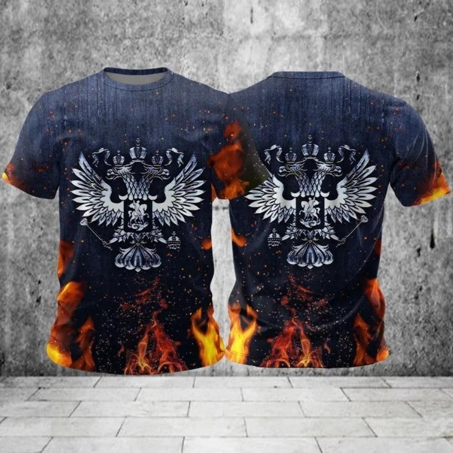 Men's 3D Printed T-Shirt Short Sleeve O-Neck Pullover Casual Top