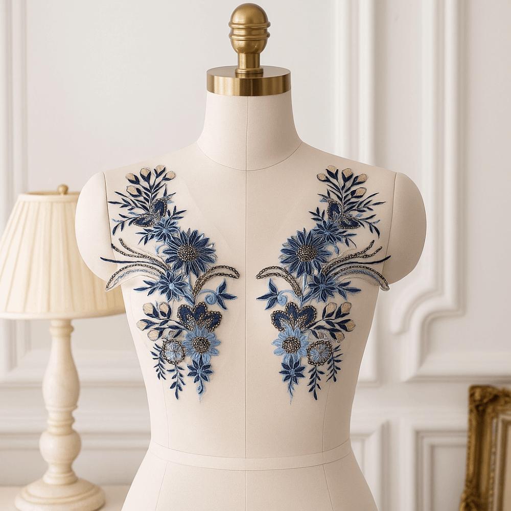 Sequin Embroidery Flower Lace Patch Exquisite Clothing Decoration Patch Costume Design