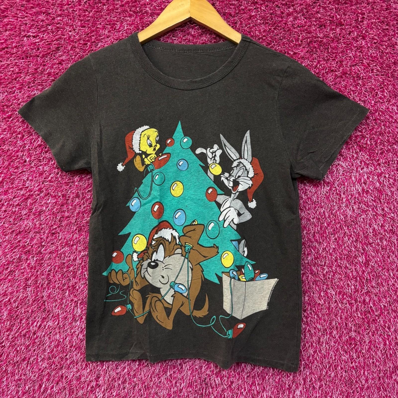 Bugs Bunny Tweety Bird Taz Looney Tunes Christmas Tee Small XXXL