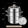 GOWKE 304 Stainless Steel Multi-layer Steamer Soup Pot