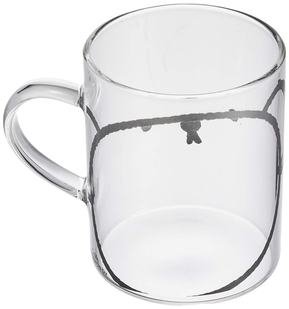 Space Joy Miffy Selfie 8644005SB Mug, Heat-Resistant Glass, 330ml, Microwave-Safe, Boris, Clear, 7.5cm Diameter,