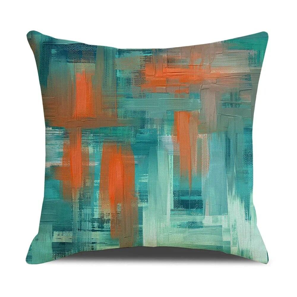 Abstract Color Pillowcase 45x45cm Retro Graffiti Print Cushion Cover Sofa Chair Polyester  Modern Room Home Decoration
