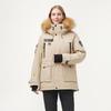 Tanboer Unisex Faux Fur Hooded Duck Down Parka