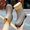 2025 Unisex Wasserdichte Samtgefütterte Mittelhohe Gummistiefel - Warme, Rutschfeste Gummischuhe für Draußen