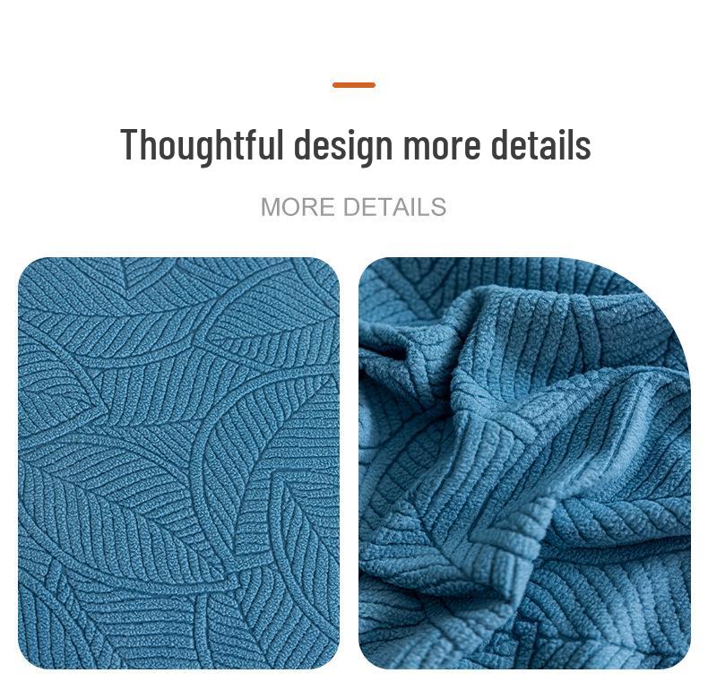 Plush Jacquard Skirted Sofa Cover, Elastic All-Season Fit, Dustproof Cushion Protector