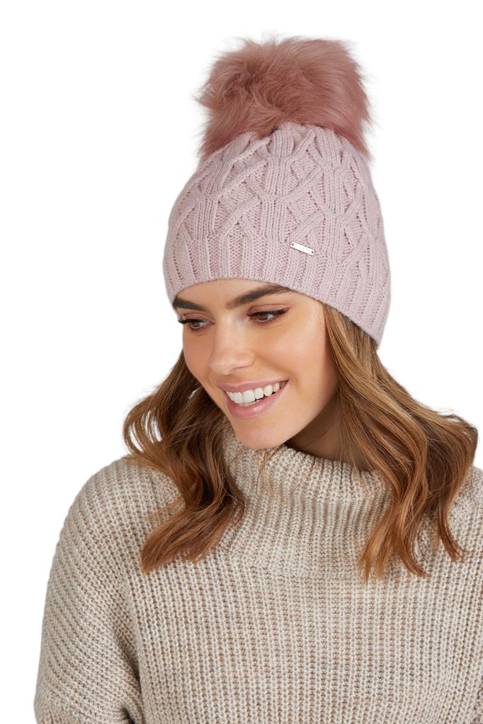 Florence Women' Winter Hat with Pompom, Pink