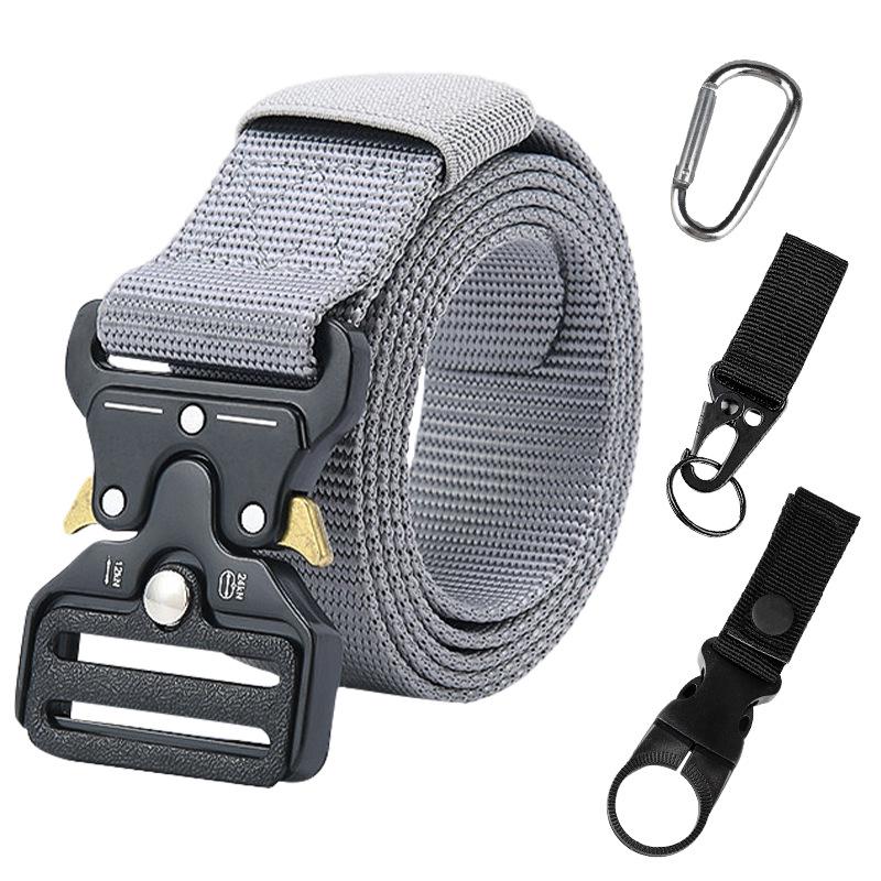 Elastic Tactical Nylon Belt with Alloy Buckle, Popular for Outdoor Use, Customizable Size