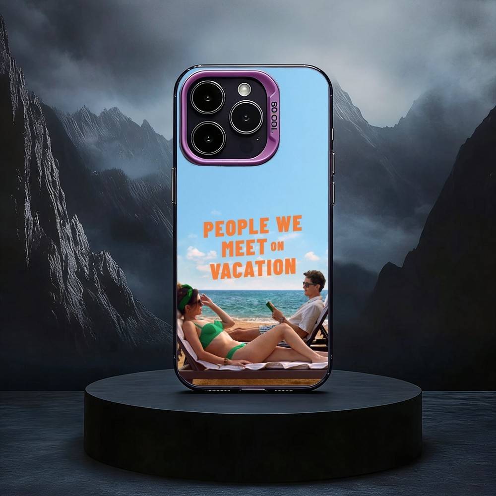 People We Meet on Vacation Black Candy silver phone case Phone Case For iPhone17,16,15,14,13,12,11 Plus,Pro Max
