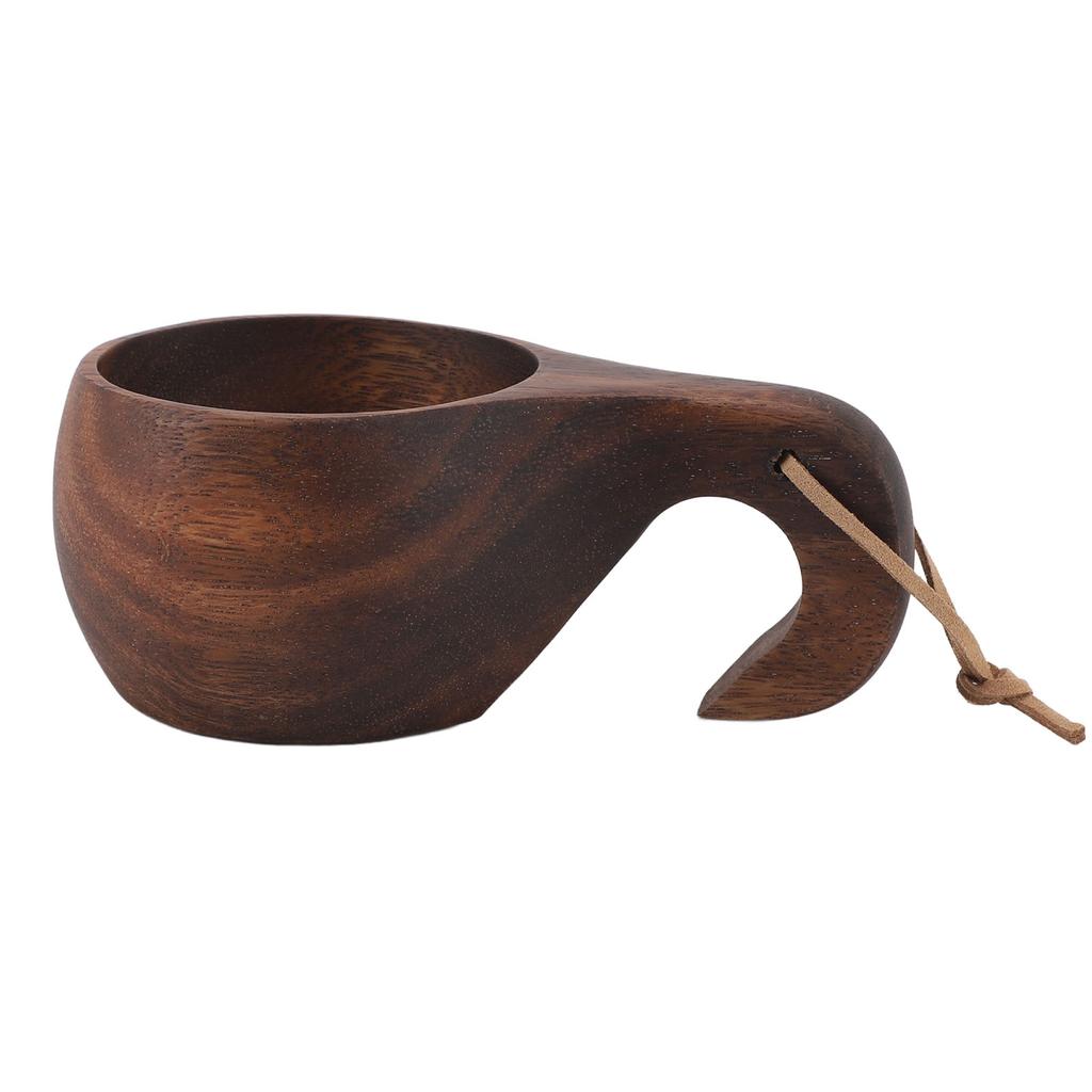 220ml Wooden Coffee Cup Comfortable Grip Handmade Eco Friendly Hot Drink Tea Cup with Anti Slip Hand
