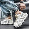 Fashion Men Shoes Thick Bottom Casual Mesh Breathable Designer Chunky Sneaker for Men Lace Up Sports Running Shoes Men Sneakers