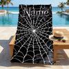 Custom Name Spider Web Quick-drying, Highly Absorbent Beach Towel,suitable for the Beach, Pool, Gym, and travel.Sports Sweat Towel