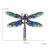 Temperament Blue Green Enamel Flying Dragonfly Brooches For Women Men Exquisite Classic Insect Animal Lapel Pins Party Jewelry