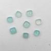 Natural Aqua Chalcedony Square Cushion Cabochon Loose Gemstone Lot 8 Pcs 6 MM 11 CT For Jewelry Making