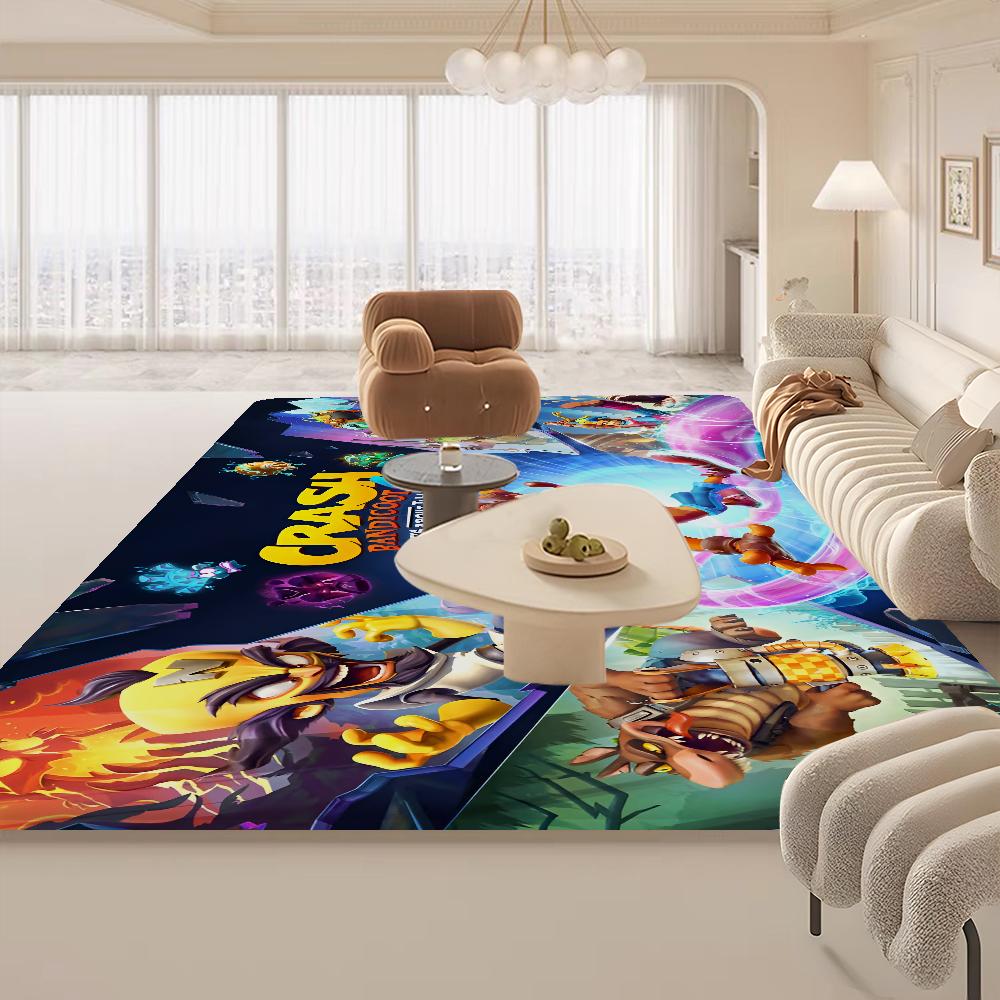 Crash Bandicoot Long Rugs Cheaper Anti-slip Modern Living Room Balcony Printed Bedside Area Rugs