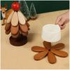 Baum Isoliermatte Massivholz Esstisch Verbrühschutzmatte Topfuntersetzer Festgeschenk Kreativ und Personalisiert Heimdekoration