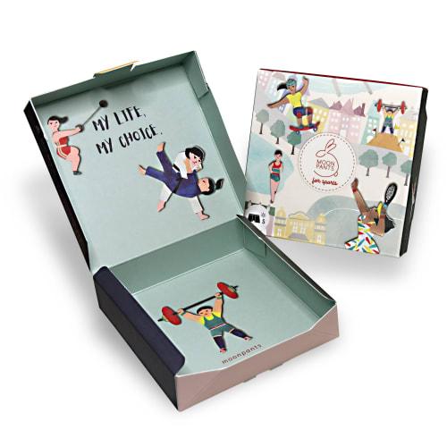 Moon Pants Underwear, Moon Pants Boxer, Size S, Women's, Multicolor