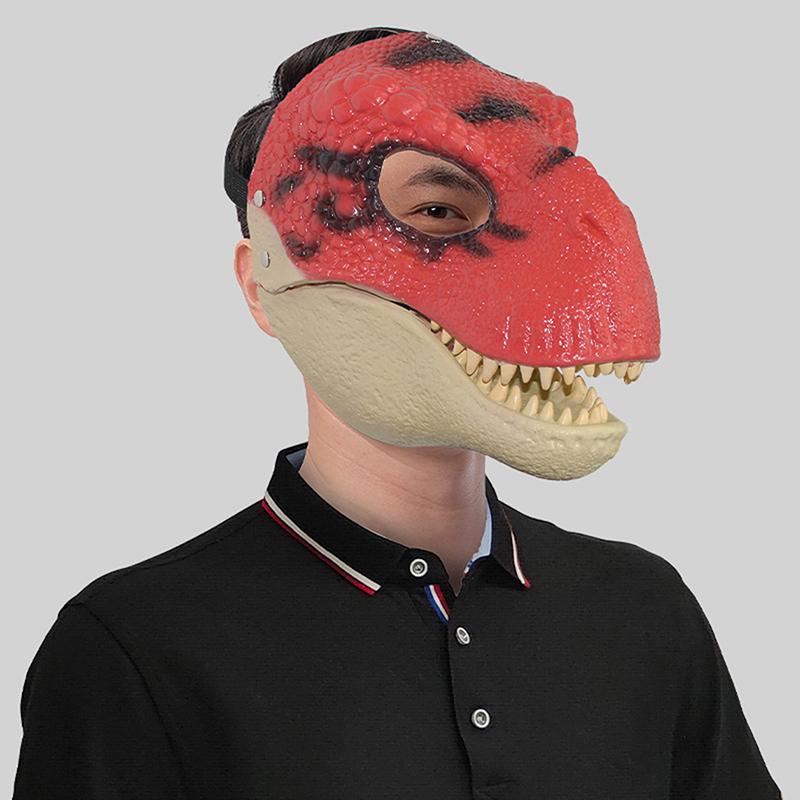 

Маска на голову питомца собаки Маска динозавра 3D Маска динозавра Реалистичный Раптор Дино Движущаяся челюсть Маска динозавра