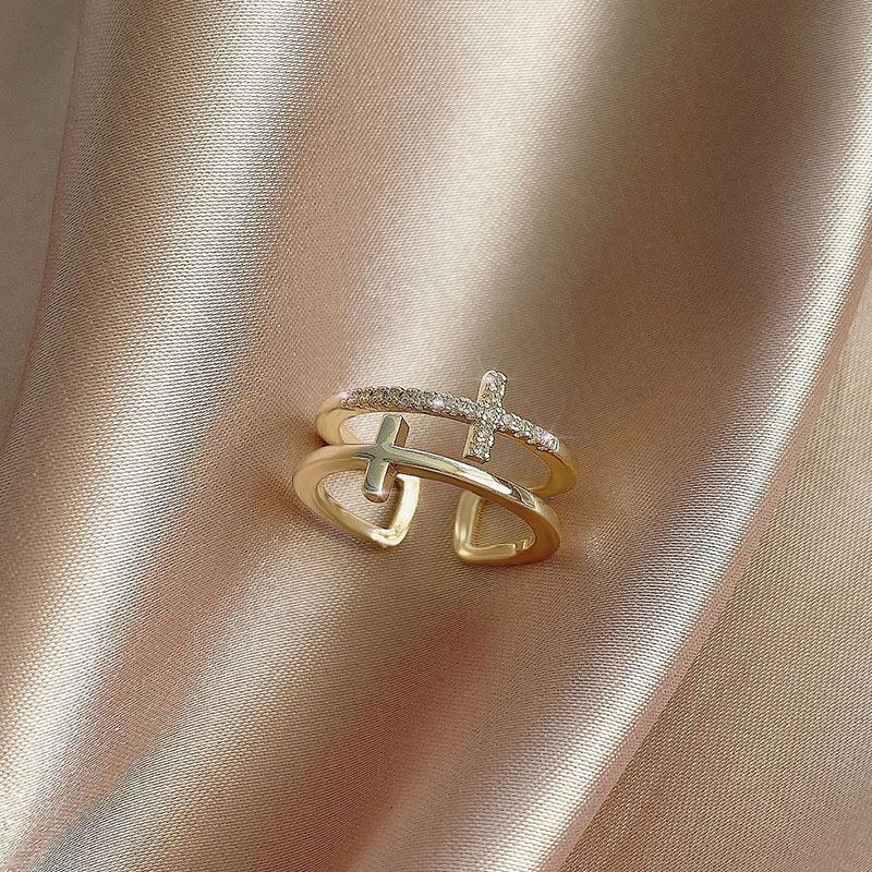 French Retro Niche Design Camellia Index Finger Flower Ring Women'S Light Luxury Exquisite High Temperament Fashion Personality