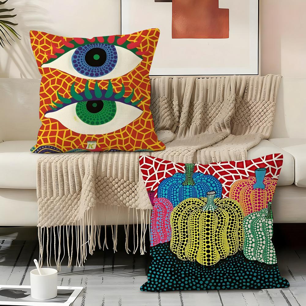 Y-Yayoi Art K-Kusama Pillow Case Pillowcase, Double-Sided Printed, Sofa Cushion, Bedroom Headboard Pillow