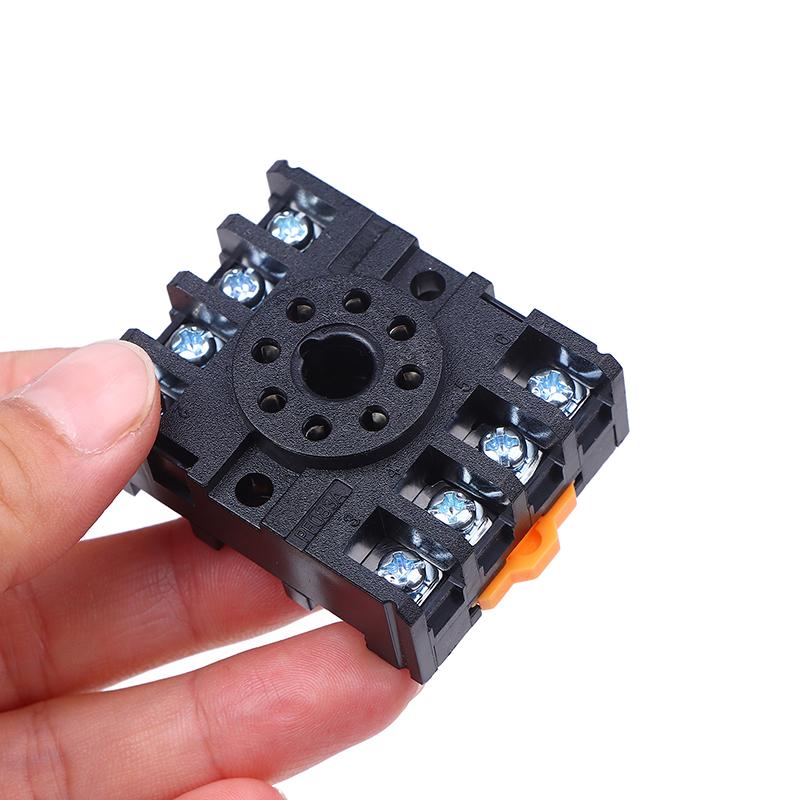 1/5Pcs Pf083A Power Relay Base Socket 8 Pins Relay Socket For Mk2P Ah3 Asy Dh48S Rail Mounting