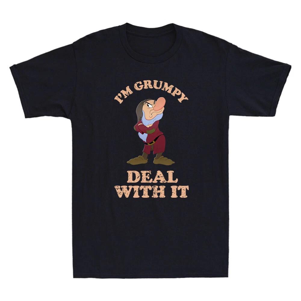 I m Grumpy Deal With It Funny Grumpy Graphic Vintage Men s Short Sleeve T-Shirt L