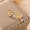 Elegant Retro Water Drop Earrings: European, American, Japanese, and Korean Styles