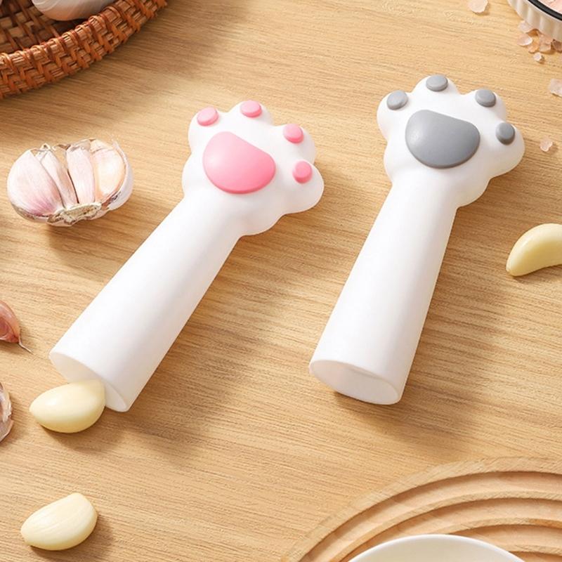 Outil Rapide Éplucheur d'Ail Avec Forme Griffe de Chat Rouleau à Éplucher Polyvalent Pour Noix Cacahuète Gadget de Cuisine