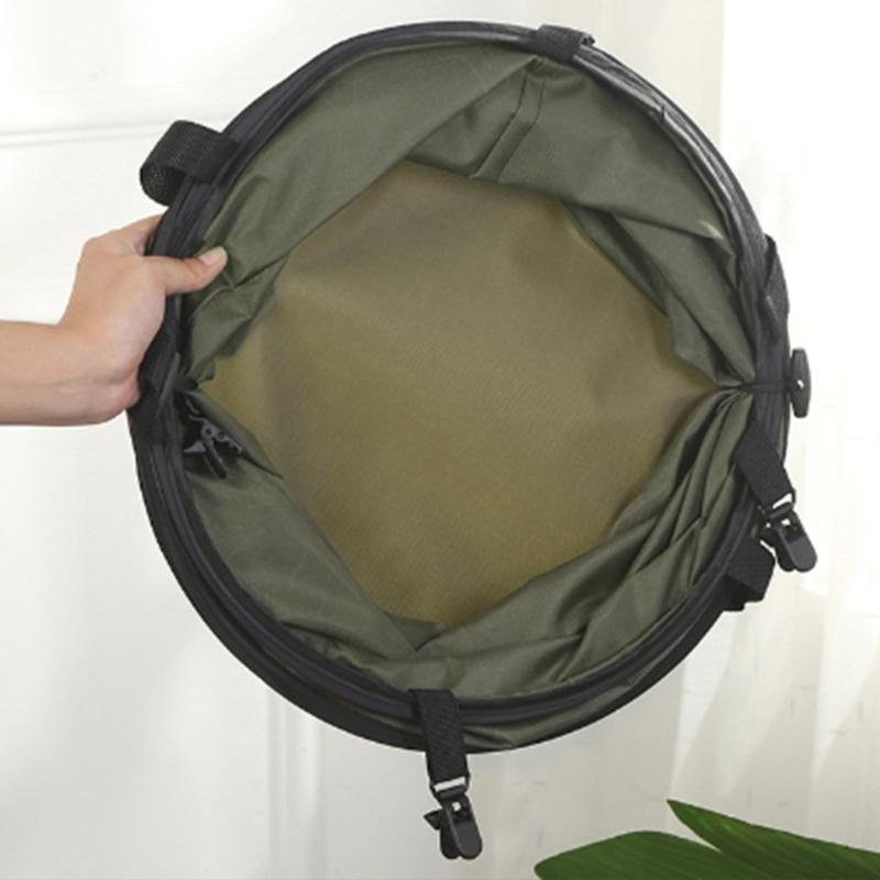 Folding Camping Trash Can Garden Garbage Bag Reusable Yard Waste Bag Portable Garbage Bin Container Enduring