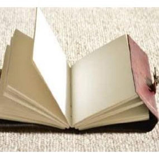 Leather Journal with Clasp Gemstone Journal Writing Pad Blank Notebook
