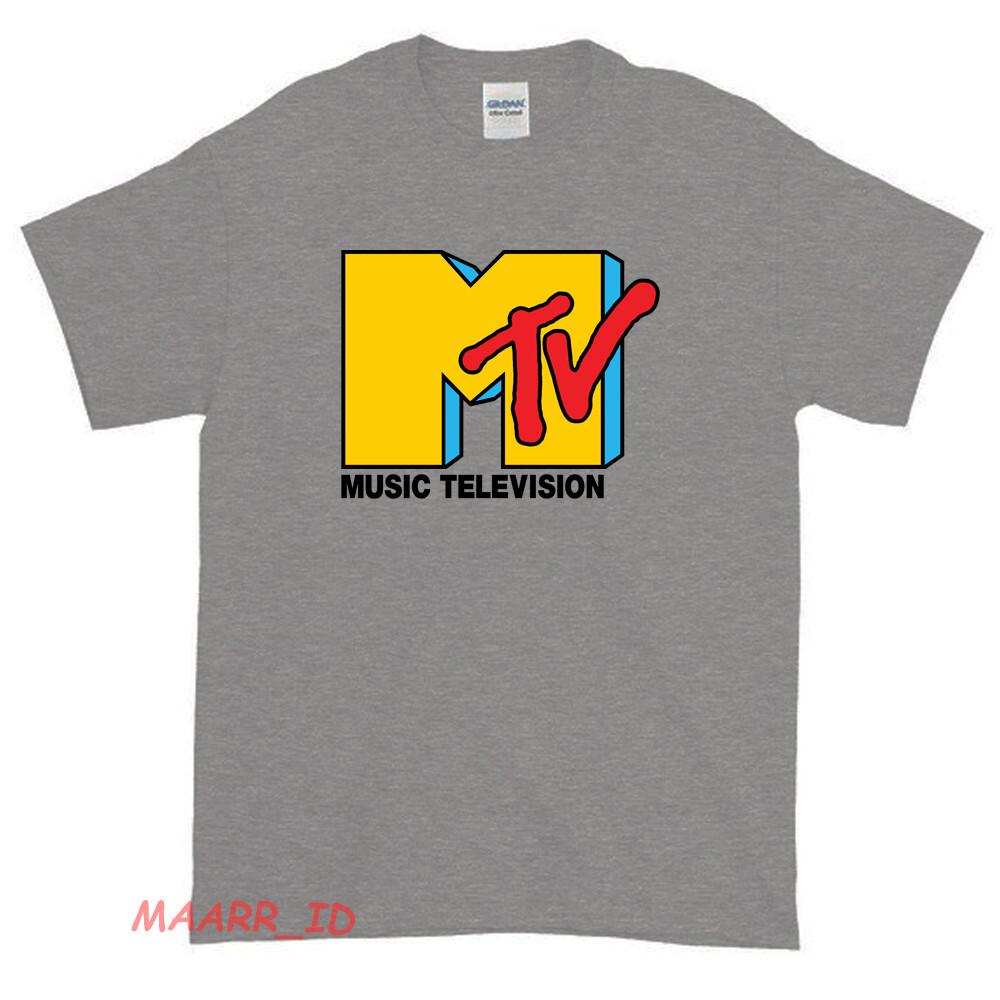 Nuovo Logo MTV Music Television T-shirt Divertente Americana Taglia USA S-XXL