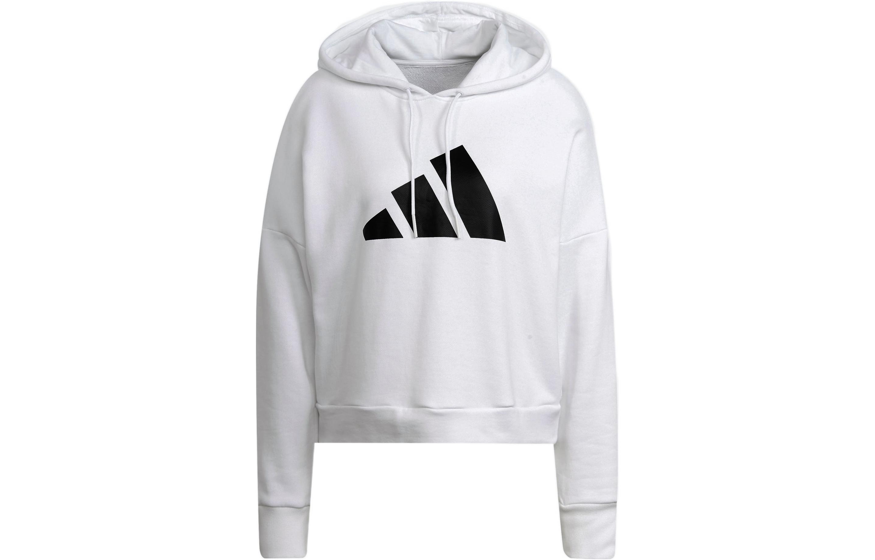 Adidas Sweatshirts Women s White Hooded Moderate Regular H24083 XL