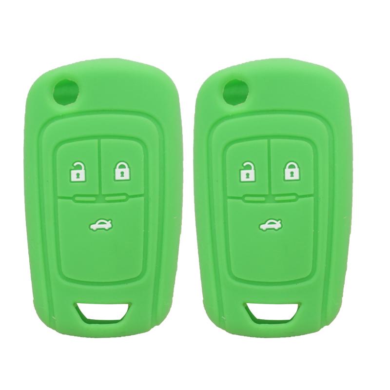 Cocolockey Silicone Rubber Car Key Cover Case For Chevrolet Cruze Aveo Malibu Cruze Spark Sail For Buick Keys Protection Holder