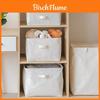 Cotton Linen Storage Bin With Waterwash And Multiuse Design For Home Organization