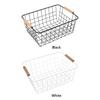 Rectangle Iron Wired Basket Metal Vegetable Fruit Snack Holder  For Bathroom Kitchen