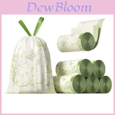 Pe Garbage Bag With Drawstring Butterfly Print Design For Home Use And Kitchen Trash Collection