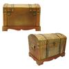 Retro Elegante Dekorative Aufbewahrungsbox Holz Schmuckschatulle Organizer für Armband Halskette Kosmetik Gold L