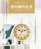 European Style Iron Double Sided Quiet Vintage Station Clock Garden Coffee Bar Decoration Chandelier Round Wall Hanging Clock