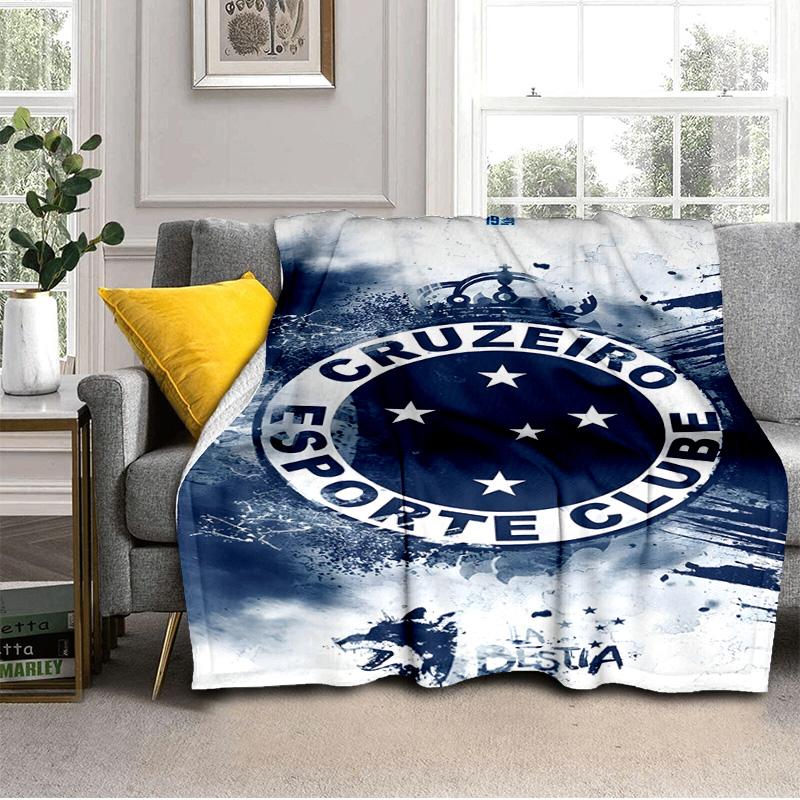 Cru-zeiro Esporte Club Crest Printed Throws Blanket Soft Flannel Blankets for Couch Bed Gifts for Men Women Picnic Blanket Christmas Gifts