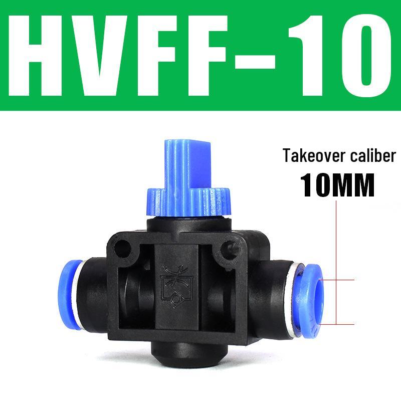 Pneumatic BUC-6-10 Hand Valve: 8mm Air Hose, 12mm Manual Straight Valve with Quick Connect Fitting