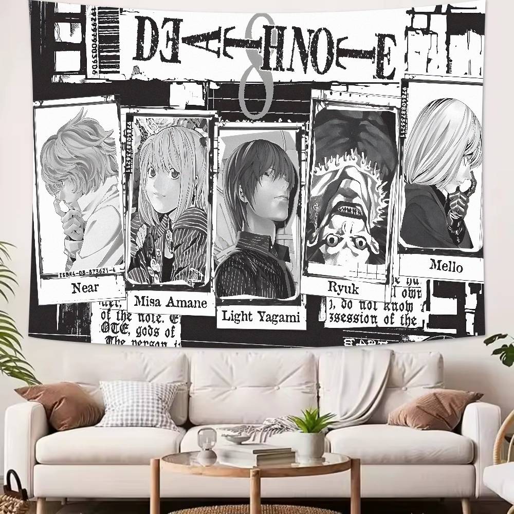 Fashion Hot DDeathS Cool NNote Anime Tapestry Decoration Bedroom Dormitory Background Cloth Holiday Living Room Club Tapestry