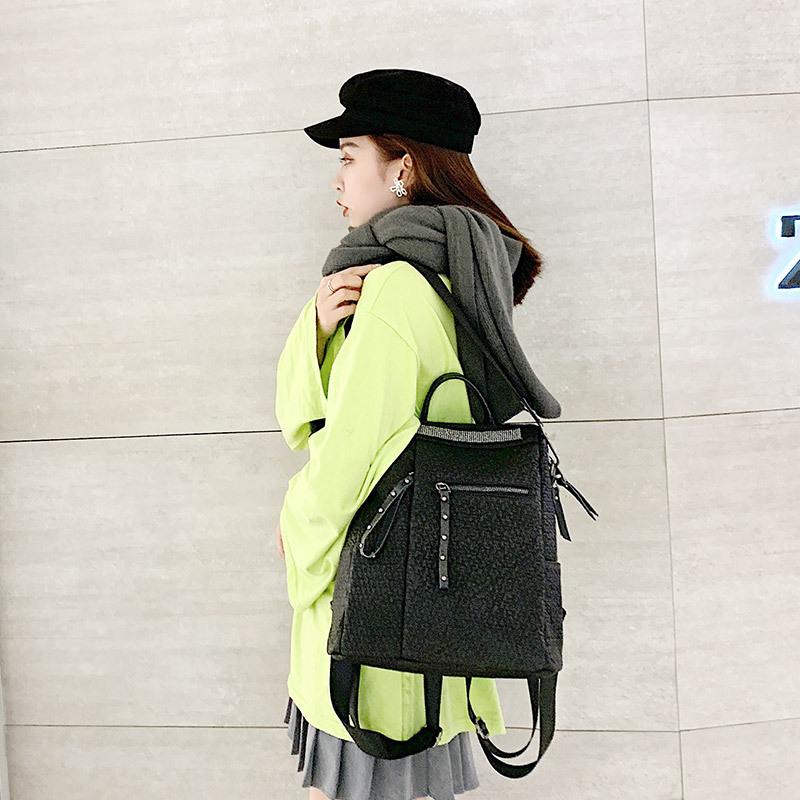Women's New Fashion Korean Style Large Capacity Anti-theft Female Travel Backpack All-match Leather Leisure Bag