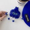 Plush Earphone Case Cute Sunglass Man Shape Drop Protection Earphone Protective Cover for IOS Earbuds 1 2 Universal