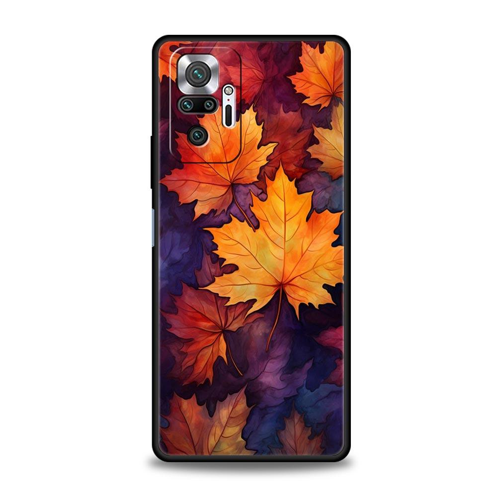 

Phone Case Cover for Redmi 14C 10C Note 15 14 13 12 10 11 Pro Plus K40 5G Soft TPU Shockproof Fundas Shell Colorful Leaves Bags Note 12 4G